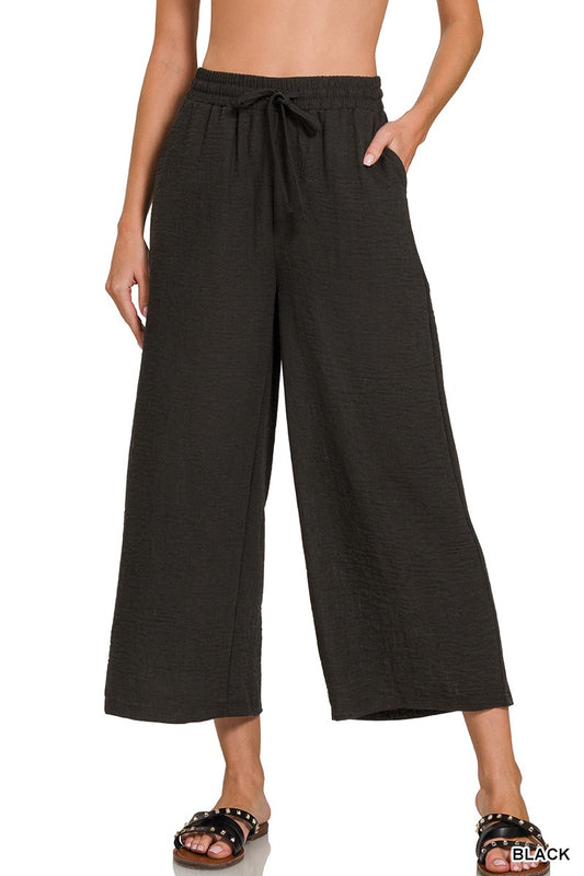 WOVEN CREPE PANTS