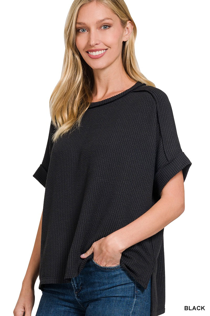 MYRA CORDED RIB TOP