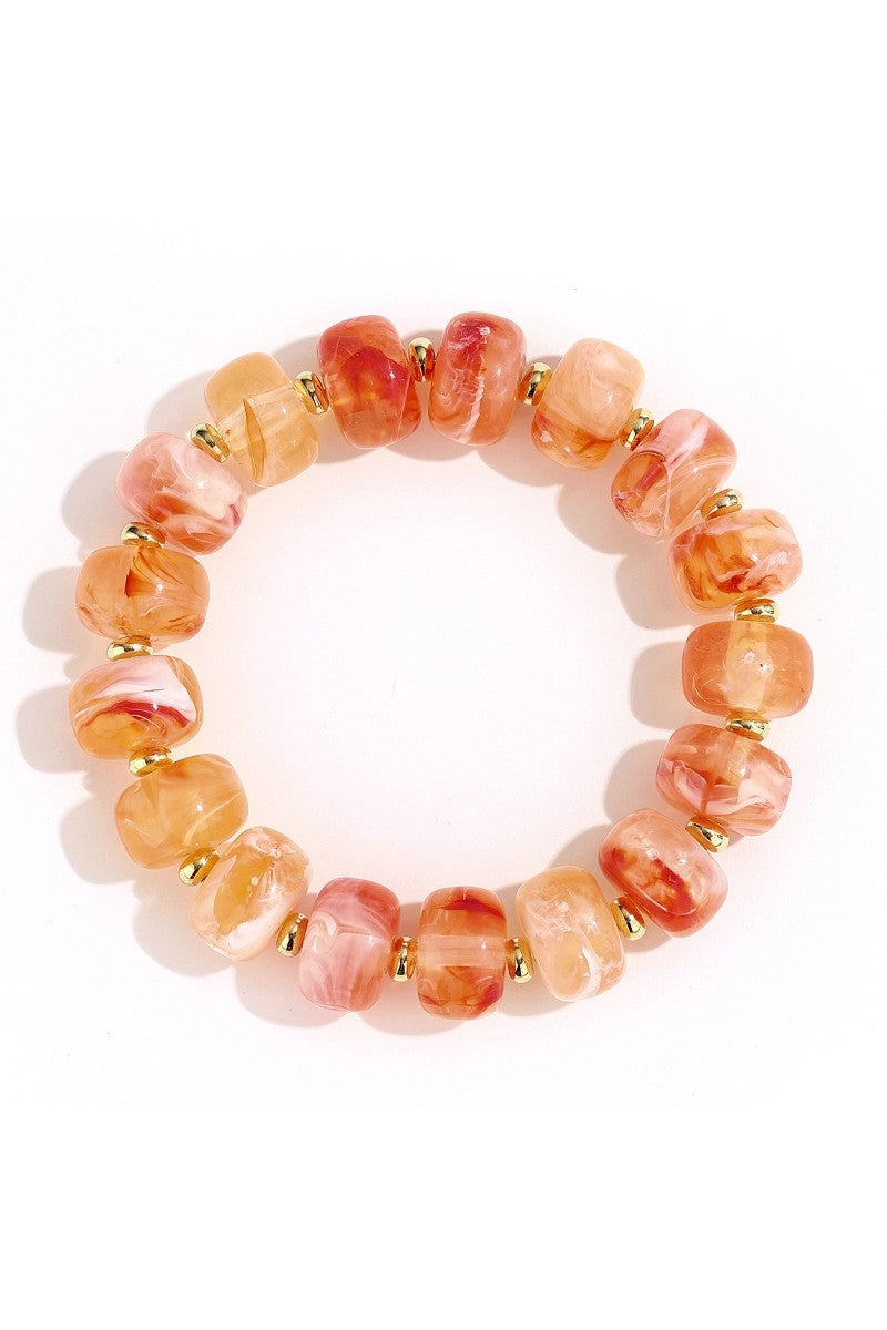 COLORFUL BEAD ELASTIC BRACELET
