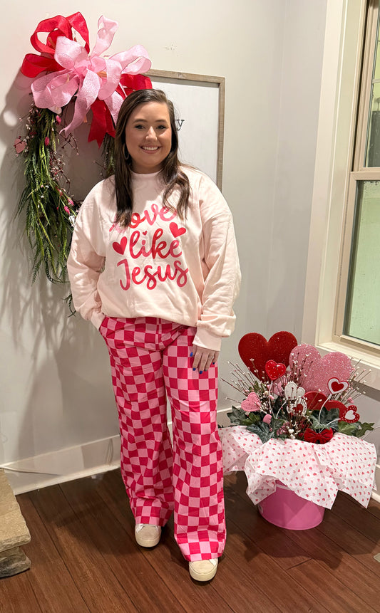 LULU MAC CHECKERBOARD PANTS
