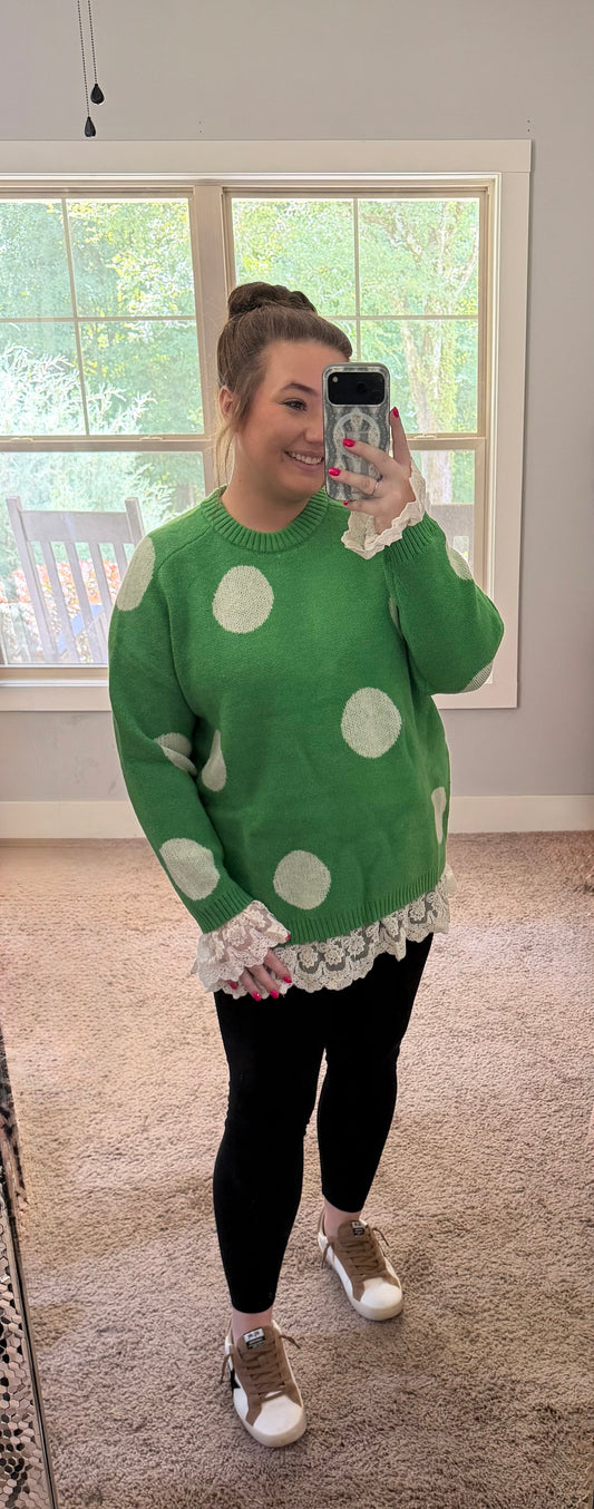 POLKA DOTS KNITTED SWEATER
