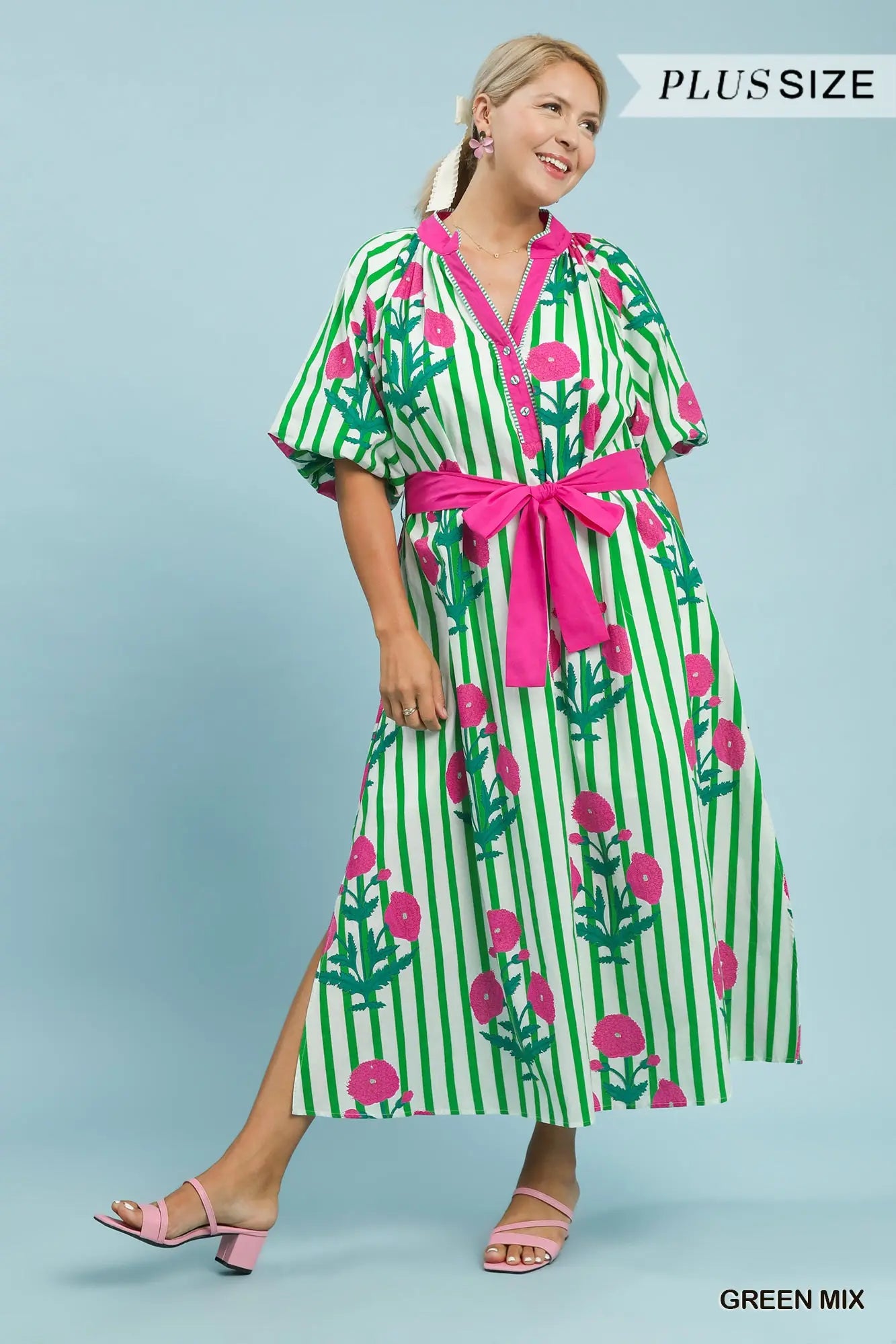 FLORAL MAXI DRESS  **CURVY**