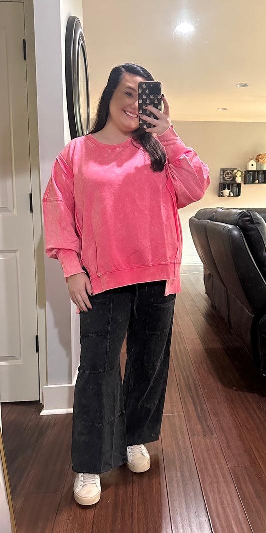 HI-LOW FRENCH TERRY SWEATSHIRT