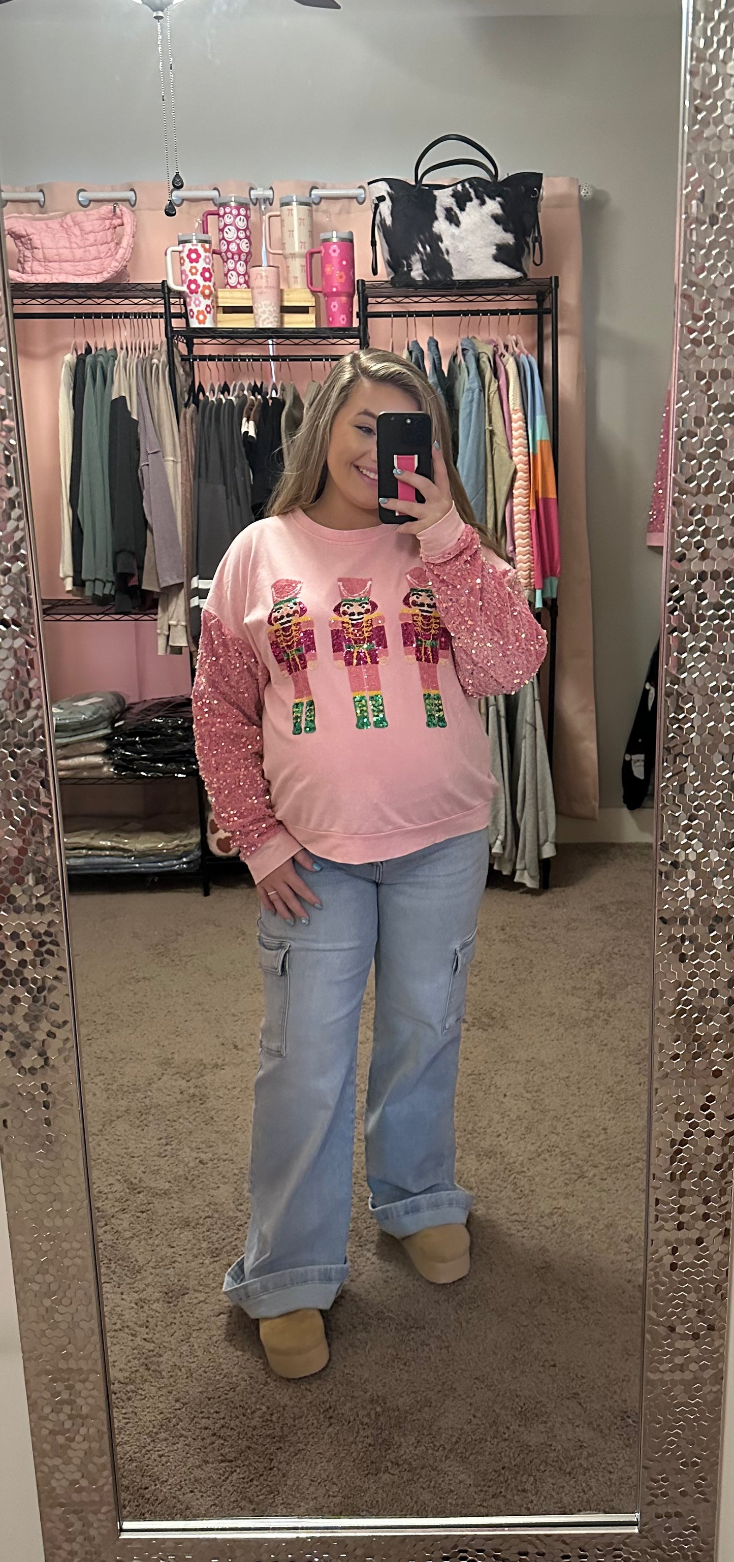 SEQUIN NUTCRACKER PULLOVER