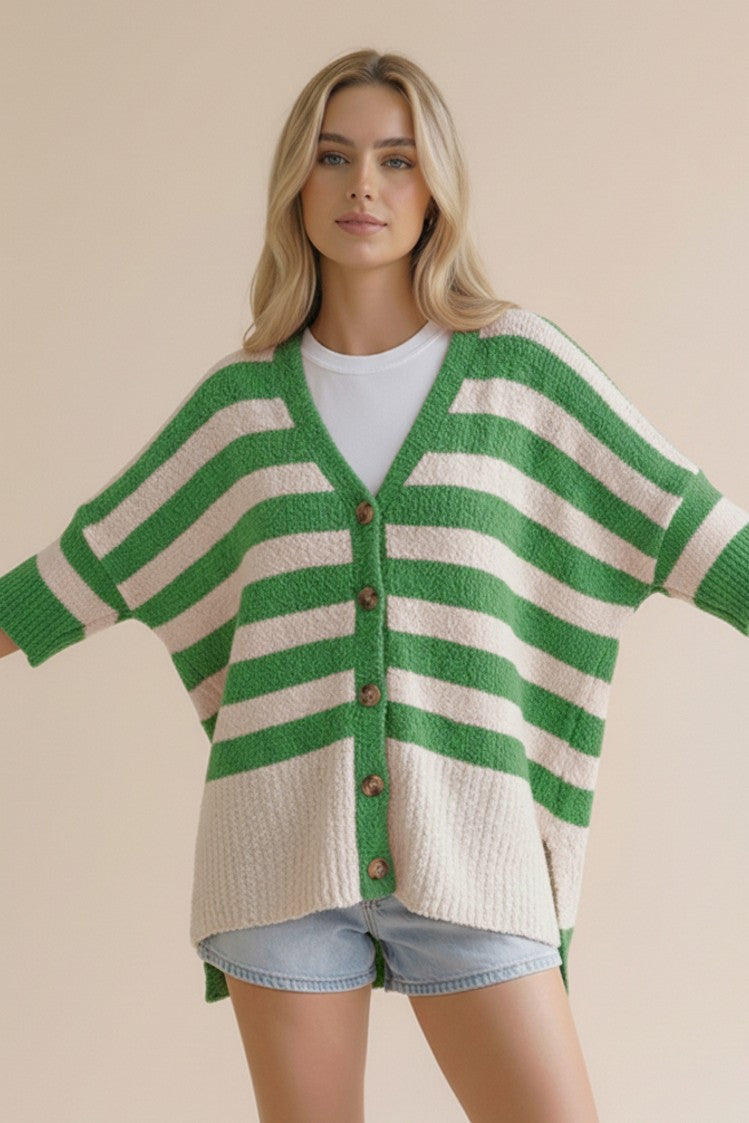 POPCORN TEXTURED OVERSIZED CARDIGAN
