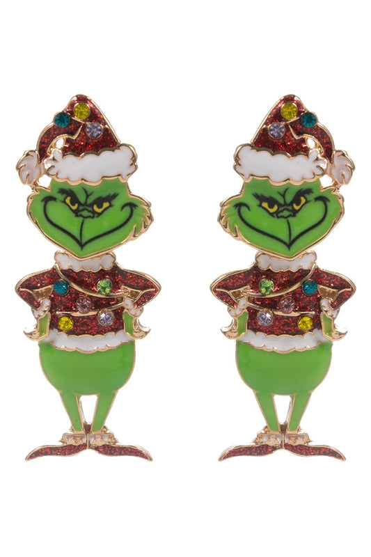 GRINCH SPARKLY EARRINGS
