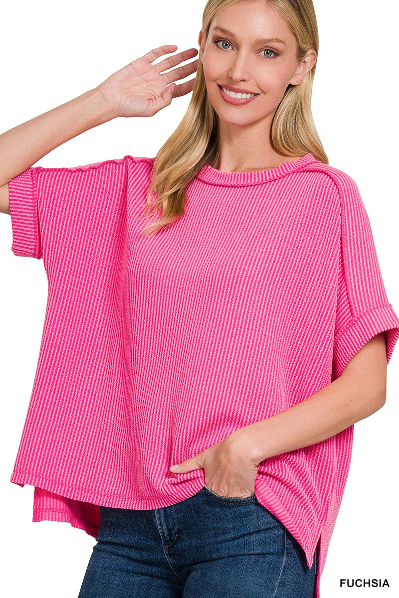 MYRA CORDED RIB TOP