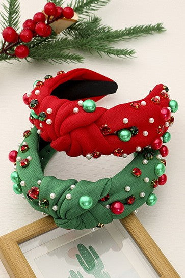 CHRISTMAS BEADED HEADBAND