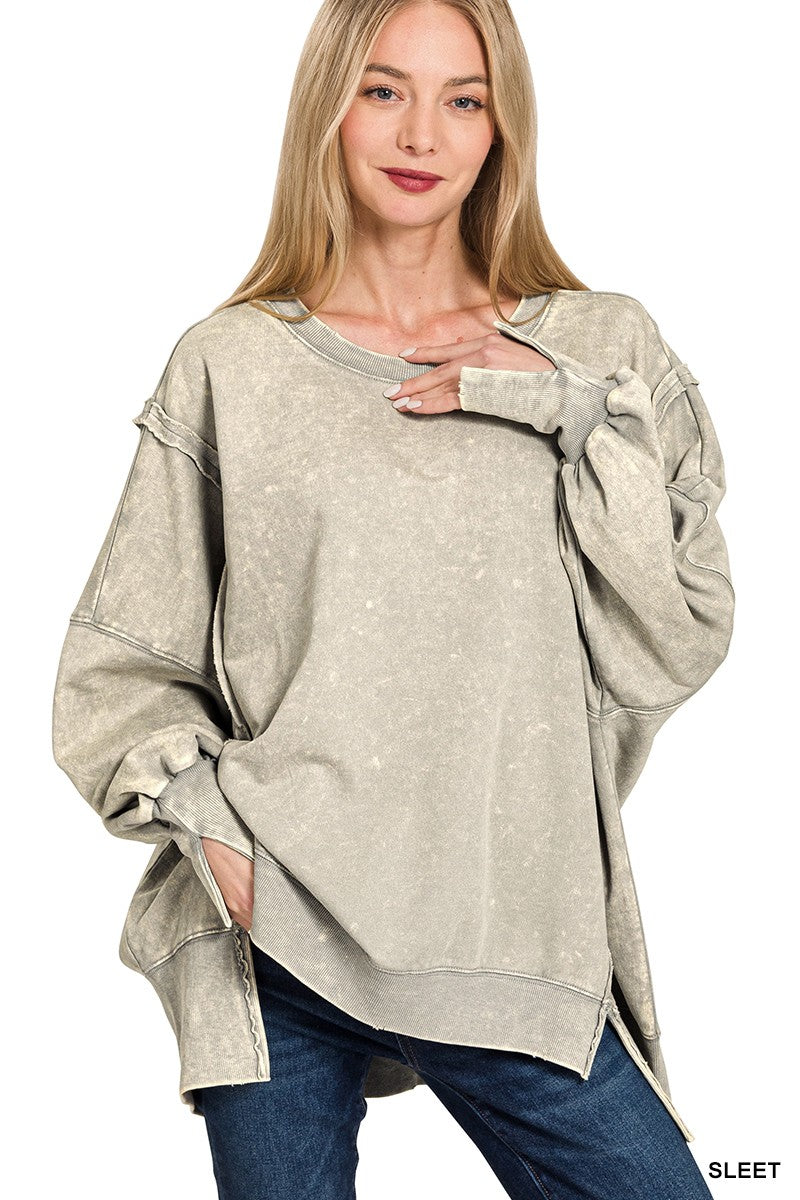 HI-LOW FRENCH TERRY SWEATSHIRT