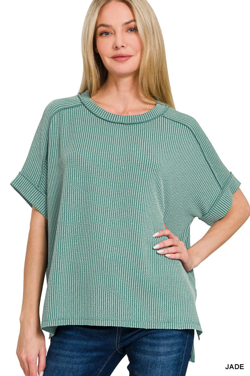 MYRA CORDED RIB TOP