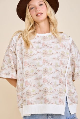 VINTAGE PRINT TOP