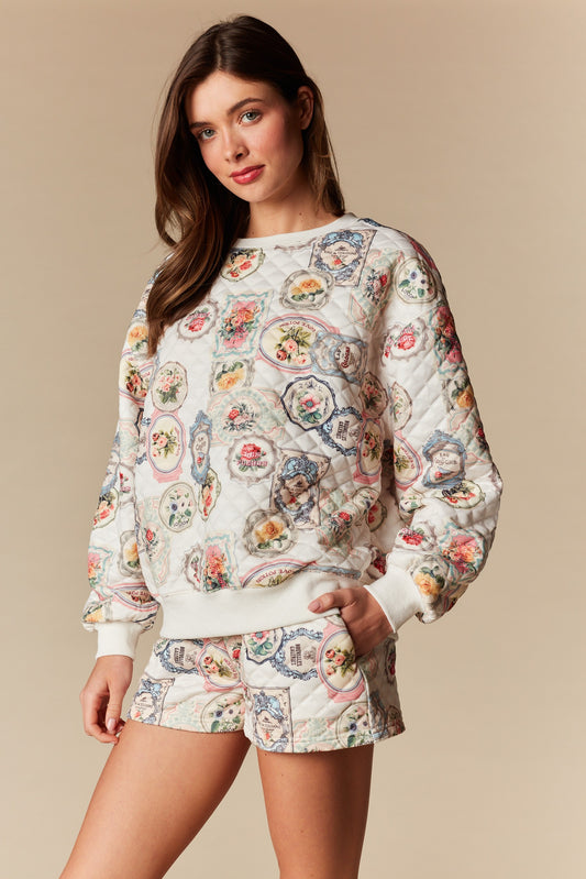 VINTAGE QUILTED LOUNGE SET