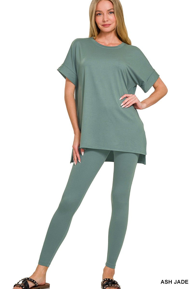 CURVY MARIA MICROFIBER SHORT SLEEVE SET