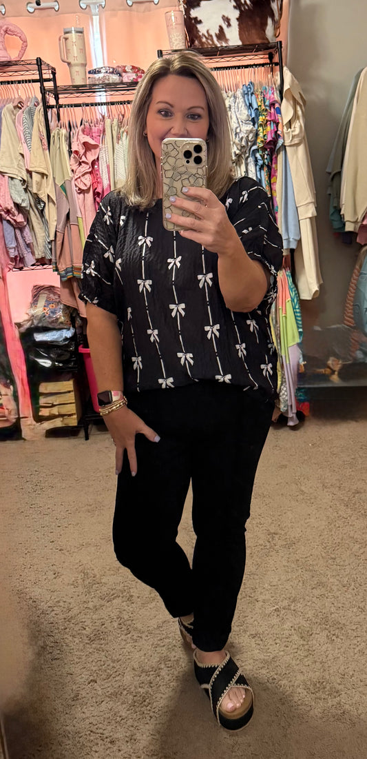 SARA BOW PATTERN TOP