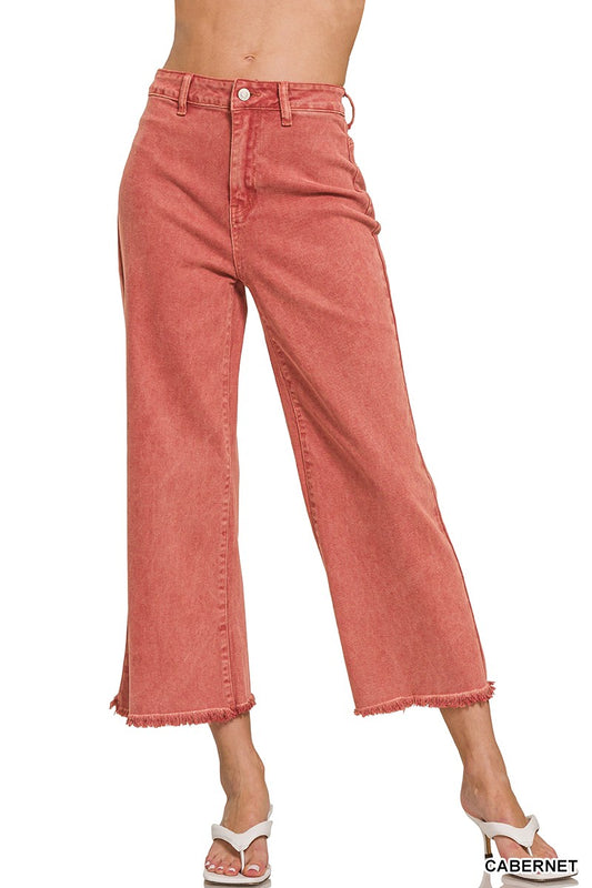 BRIDGET FRAYED HEM PANTS