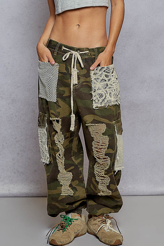JANE CAMO JOGGER PANTS