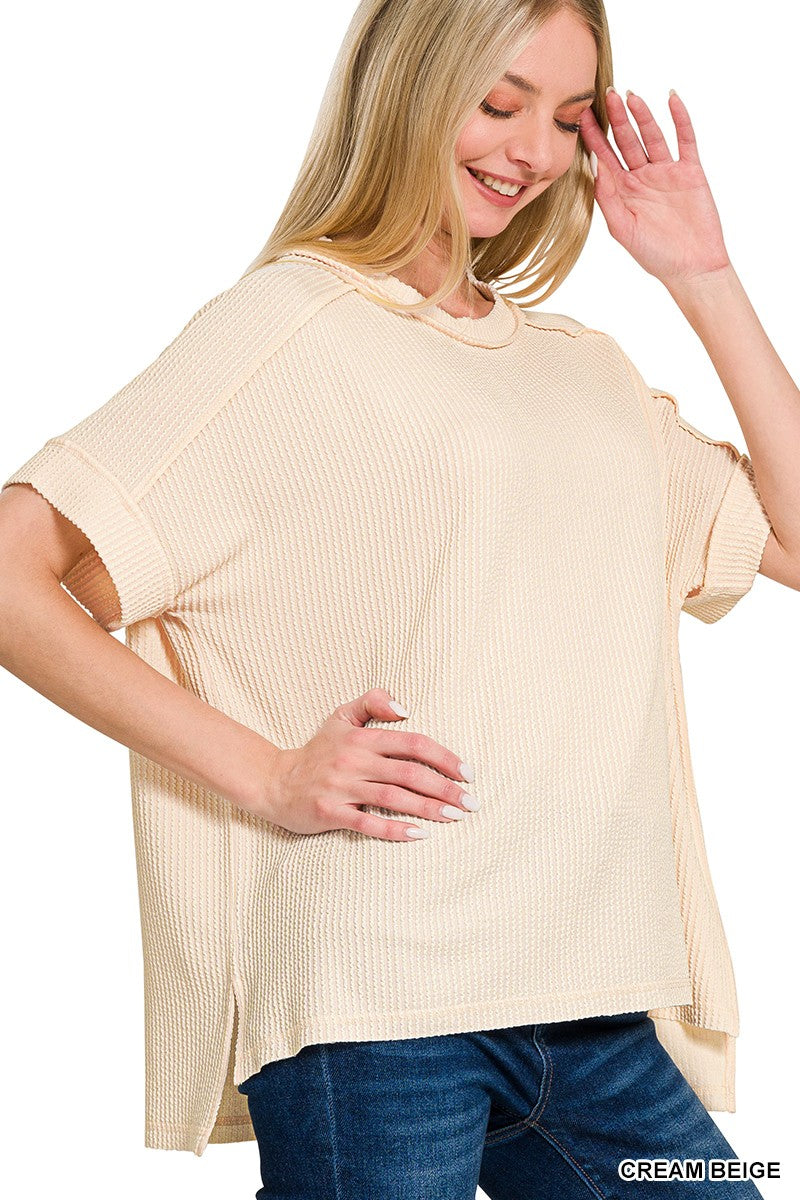 MYRA CORDED RIB TOP