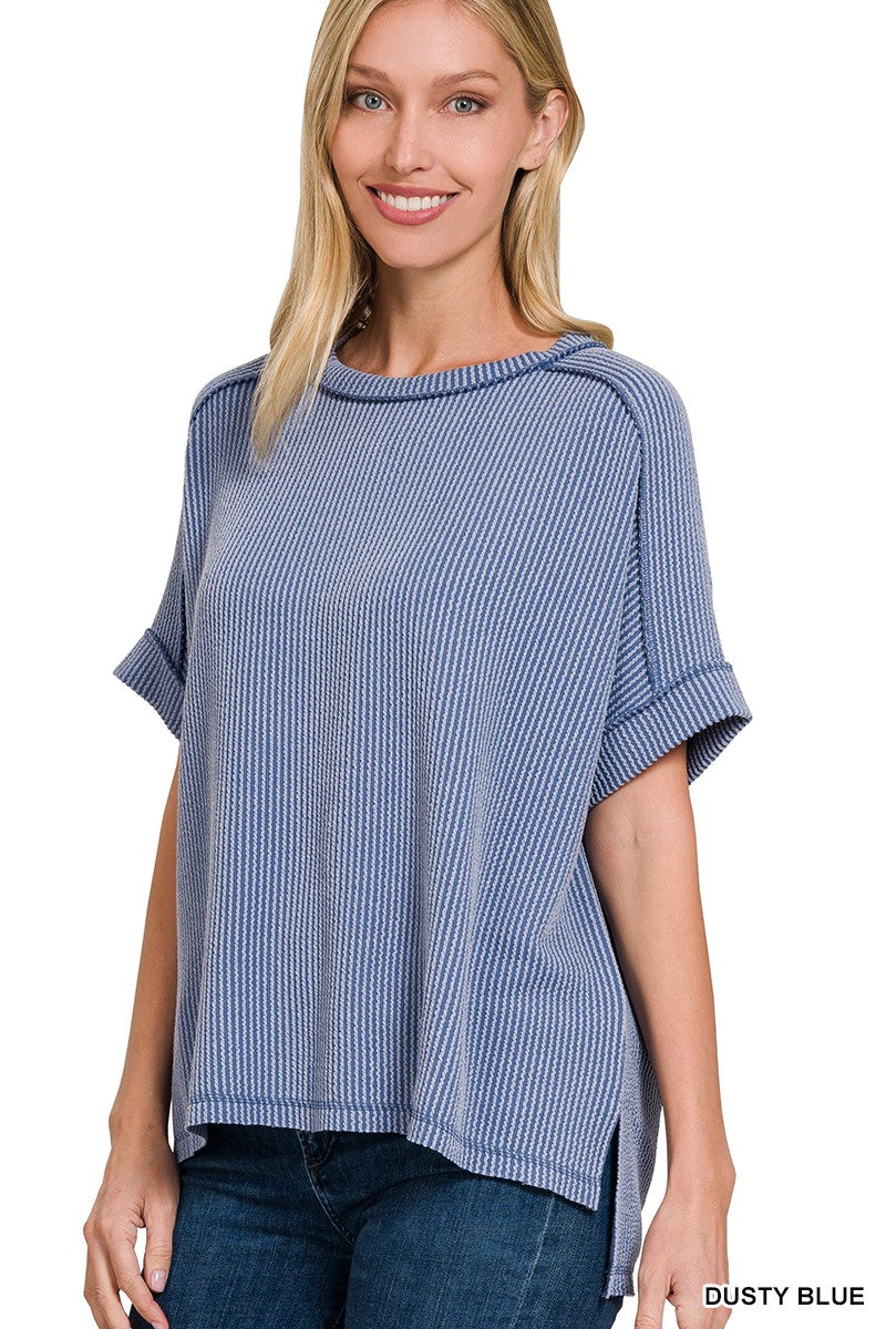 MYRA CORDED RIB TOP