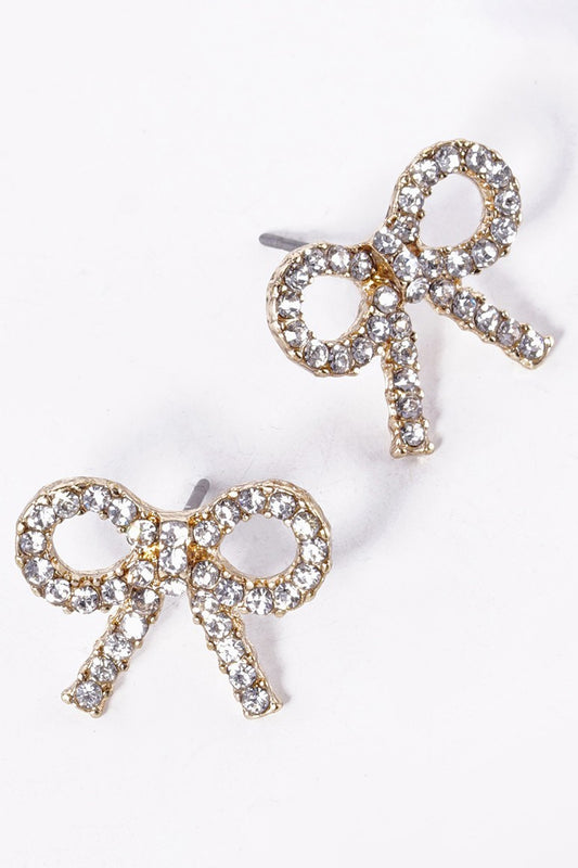 RIBBON STUD EARRINGS