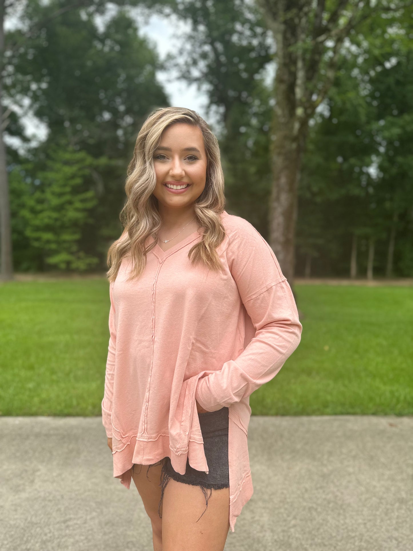 Shark Bite Hem Tunic