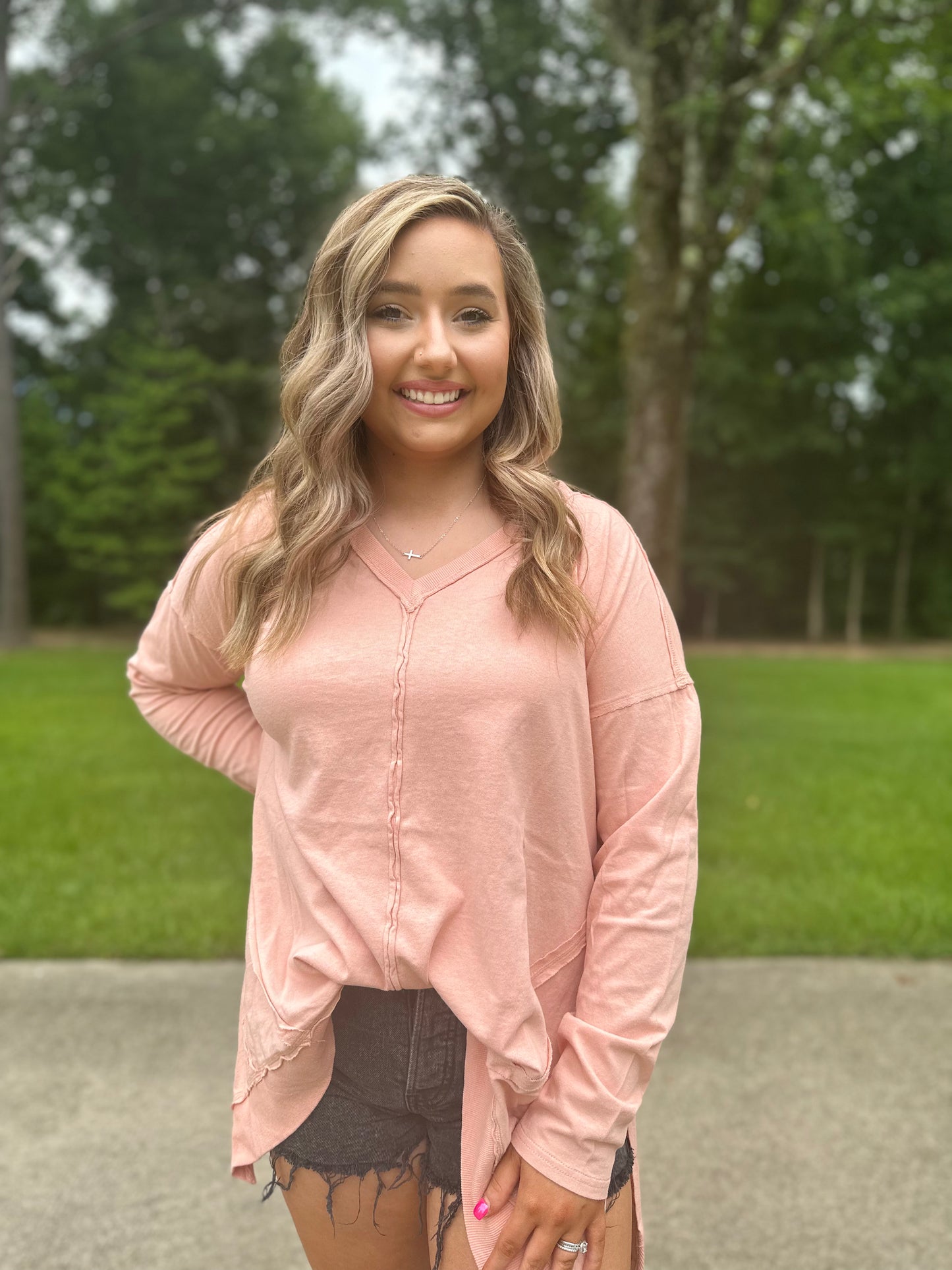 Shark Bite Hem Tunic