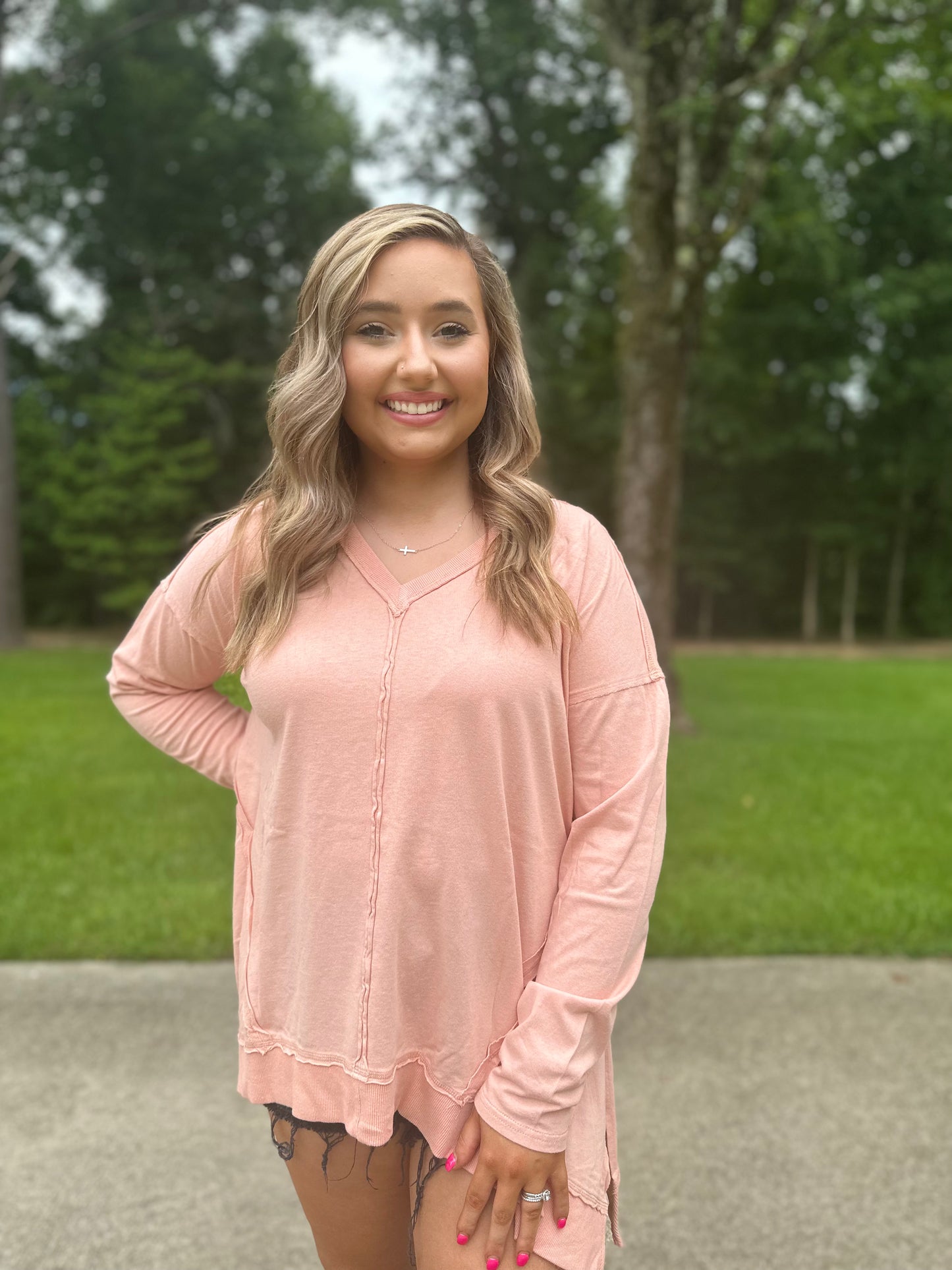 Shark Bite Hem Tunic