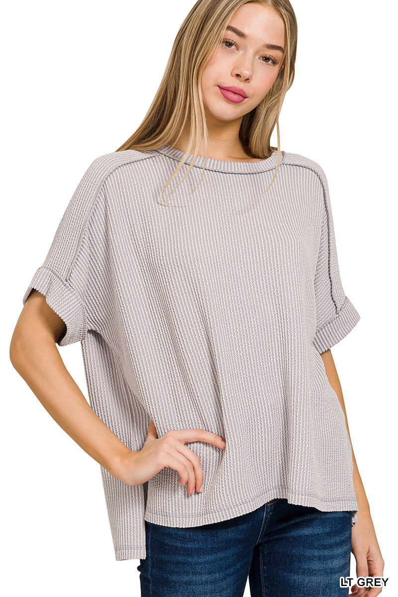 MYRA CORDED RIB TOP