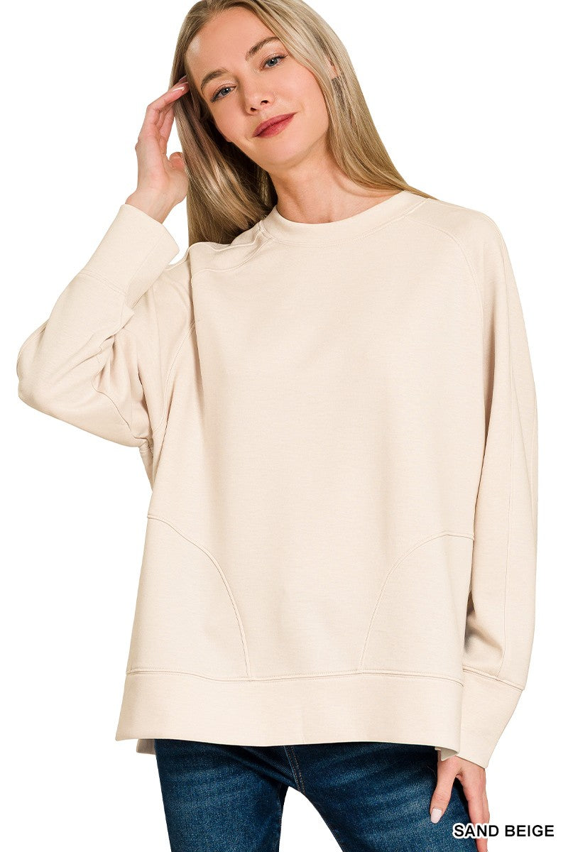 AIMEE SCUBA PULLOVER WITH SIDE SLITS  **REGULAR AND CURVY**